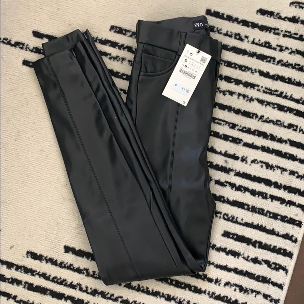 Zara Faux Leather Pants